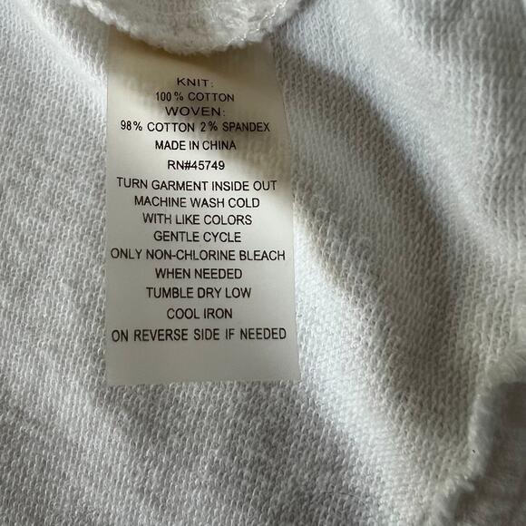 Natalie and Me Weekend Womens Mixed Media Jacket White Size L Concert Preppy - Picture 6 of 6